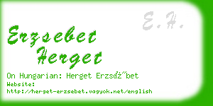 erzsebet herget business card